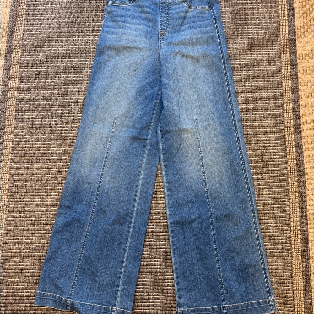 SPANX Seamed Front Wide Leg Jeans